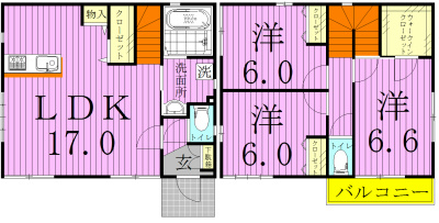 プリマヴェーラ（栄町西戸建） 間取り