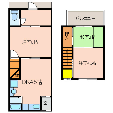 東太子貸家 間取り