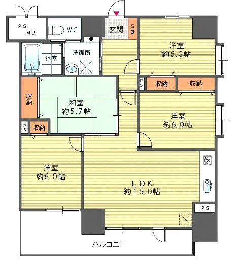 ラ・フォーレ久宝園 間取り