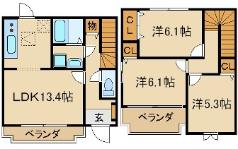 南小阪合町ハイツ 間取り
