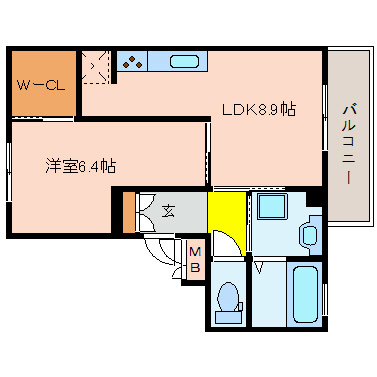 フルリール(高安町南） 間取り