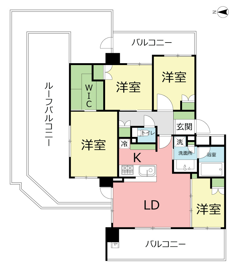 パークアクシス大船 602号室 間取り