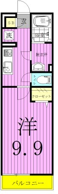 リブリ・パークヒルズ 103号室 間取り