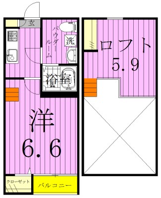 HORIZON Ⅲ 202号室 間取り