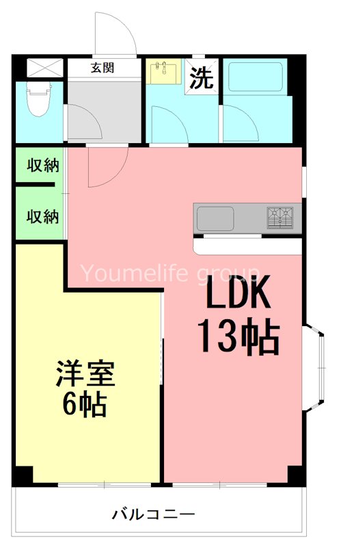 コスモハイツ藤沢 103号室 間取り