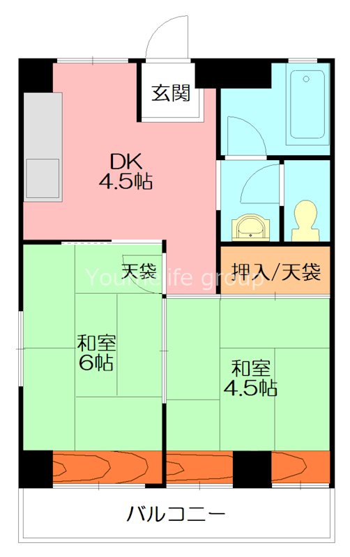 中西ビル 305号室 間取り