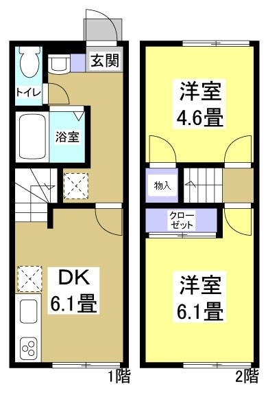 パレス東名Ⅳ 105号室 間取り