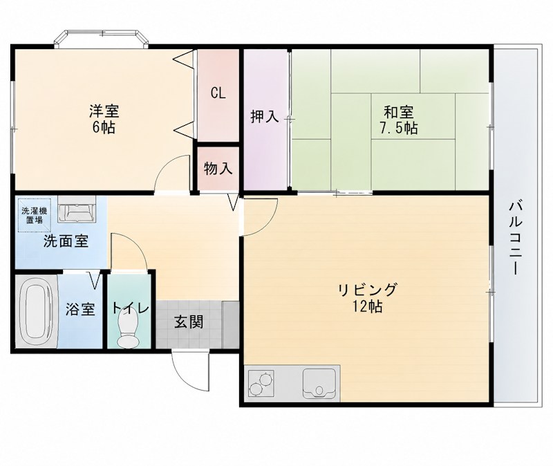 サンハイツ高安 間取り