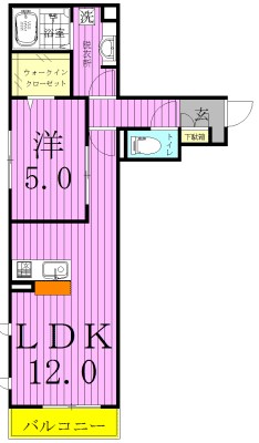 ベルエキップ 102号室 間取り