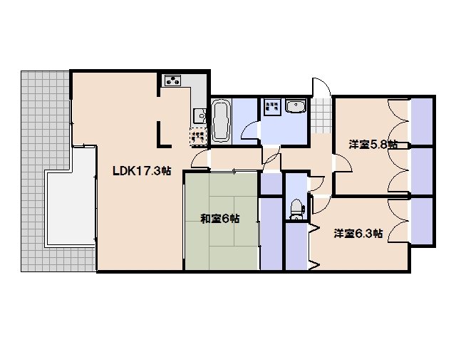 ステイツ吉見園 401号室 間取り