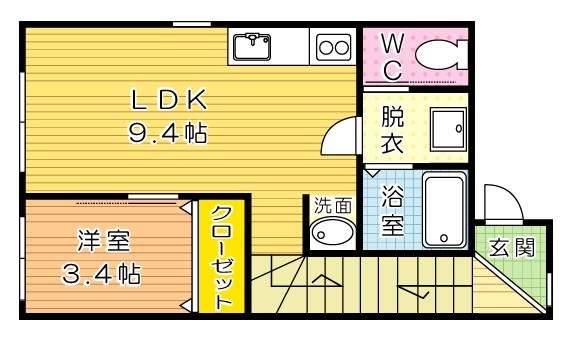 ロデスマン三萩野 間取り図