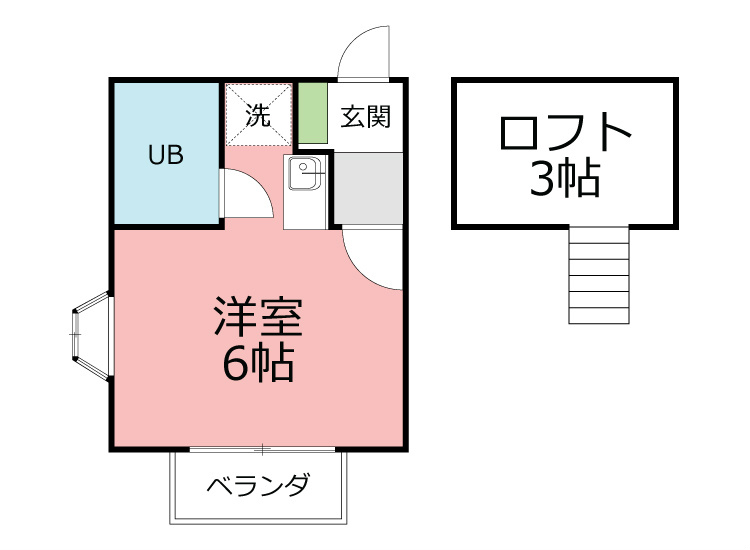 サウザンド59 202号室 間取り
