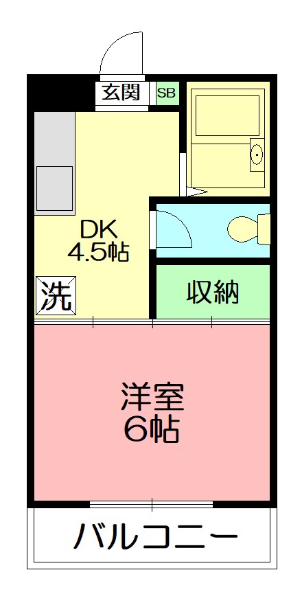 エリール岩崎 103号室 間取り