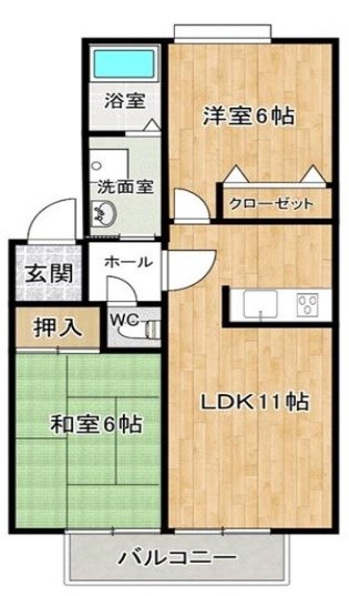 新栄プロパティー恩智　Ⅲ(パークハイツたつみⅡ） 間取り