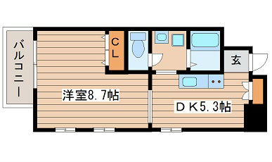 プレステージ靭公園 間取り