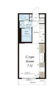 リブリ・シャトー・デ・ザールⅦ 106号室 間取り