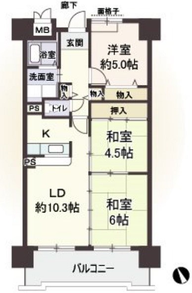 アメニティ江戸堀 間取り