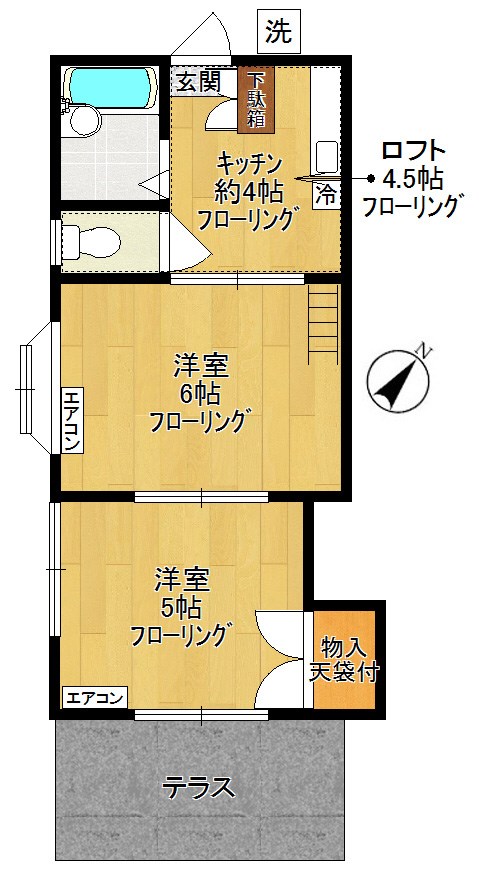 ルグランⅢ 105号室 間取り