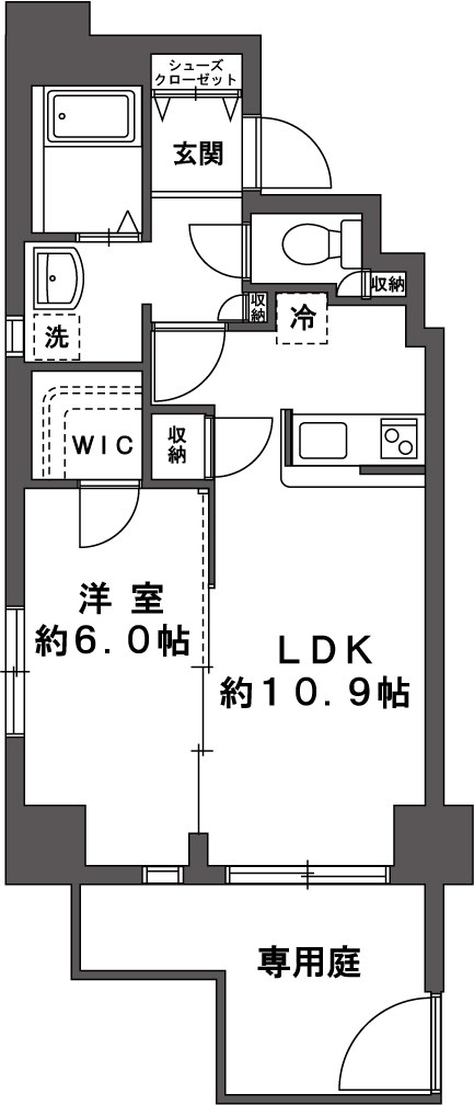 シティレジデンス町田中町 101号室 間取り