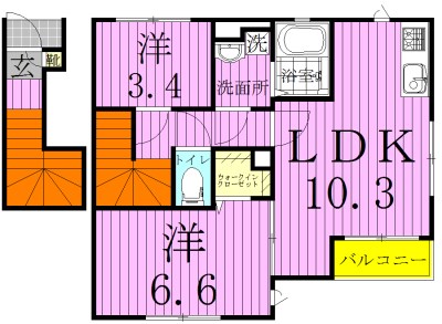 フォルクス（Ｖｏｌｋｓ） 201号室 間取り