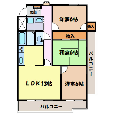 エーデルハイム汐路 間取り図