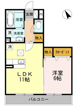 パークサイドレジデンス湘南 102号室 間取り
