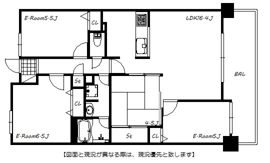 セレッソコート加古川ブライトシティ 間取り図
