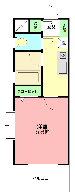 セントラルヒルズ五番館 107号室 間取り