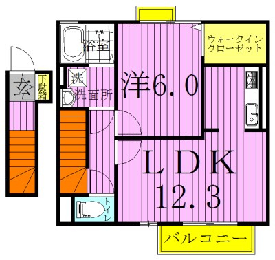 Lumiere  201号室 間取り