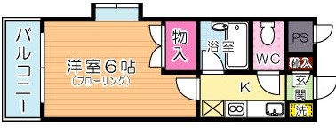 田中第10ハイツ 101号室 間取り
