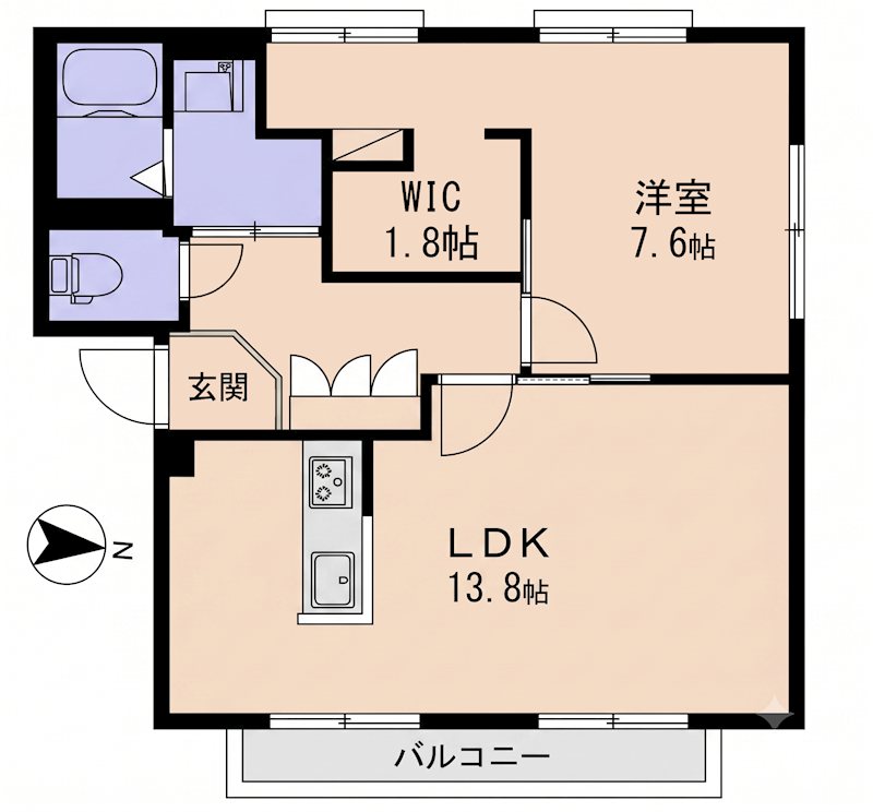 コーポ松浦D棟 102号室 間取り