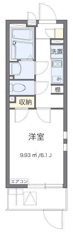 エスポワール中央 102号室 間取り