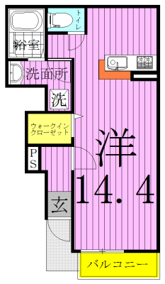 グランツＡ 101号室 間取り