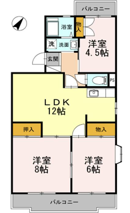 コンフォート鵠沼Ⅰ 308号室 間取り