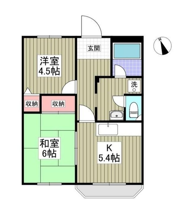 グリーンヴィラ 210号室 間取り