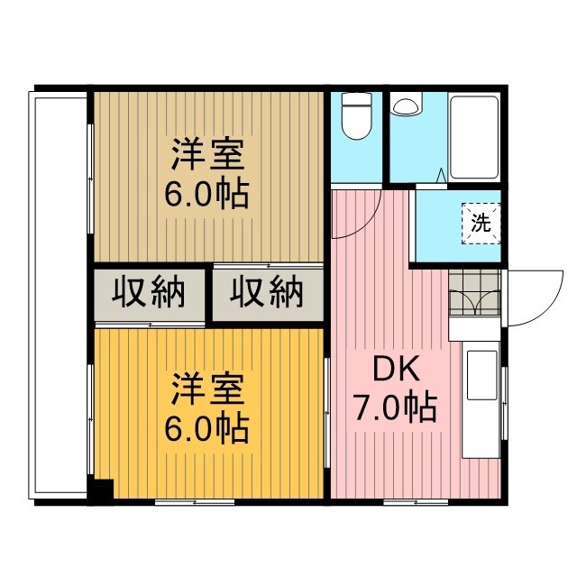ハイツみのり 303号室 間取り