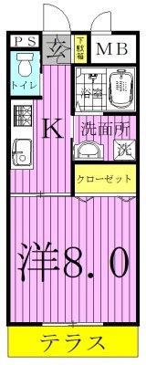 フォアサイトYUKI 203号室 間取り