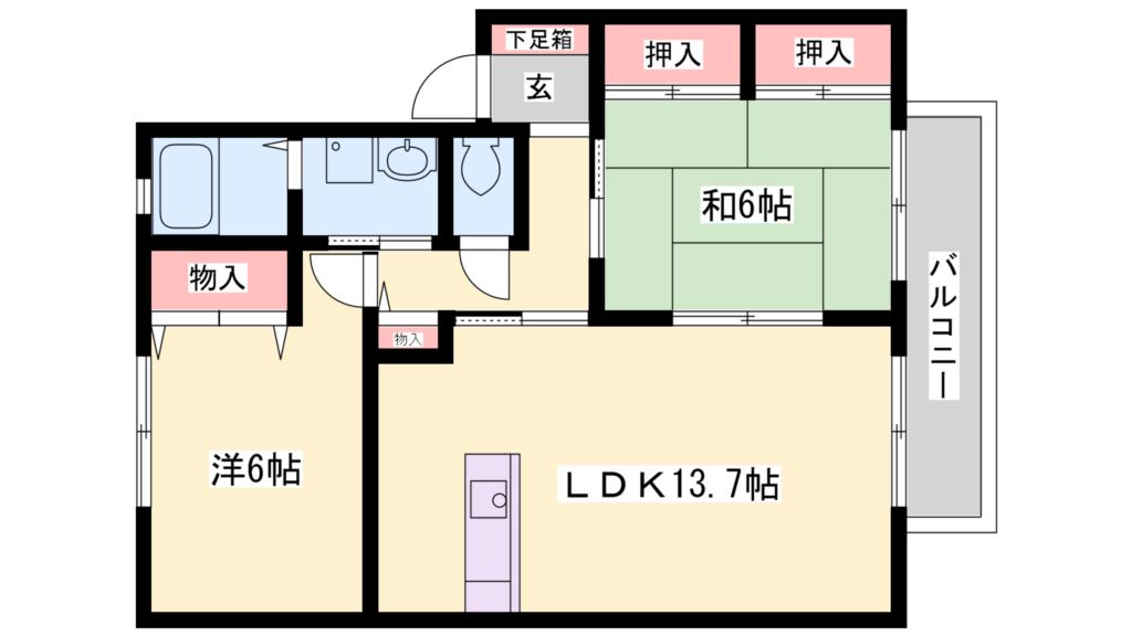 サンハイツ加古川Ⅱ 間取り図