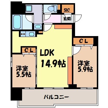 ルシェット白川公園 間取り図