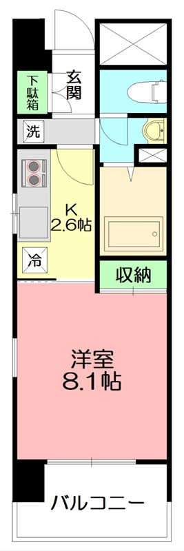 コンソラーレ本厚木 701号室 間取り
