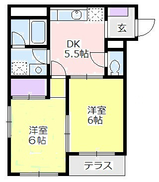 シャローム八重咲 102号室 間取り
