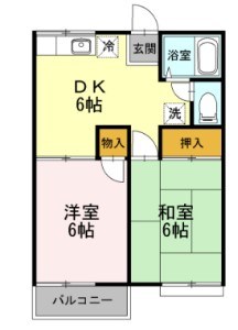 グランデュール福山B 203号室 間取り