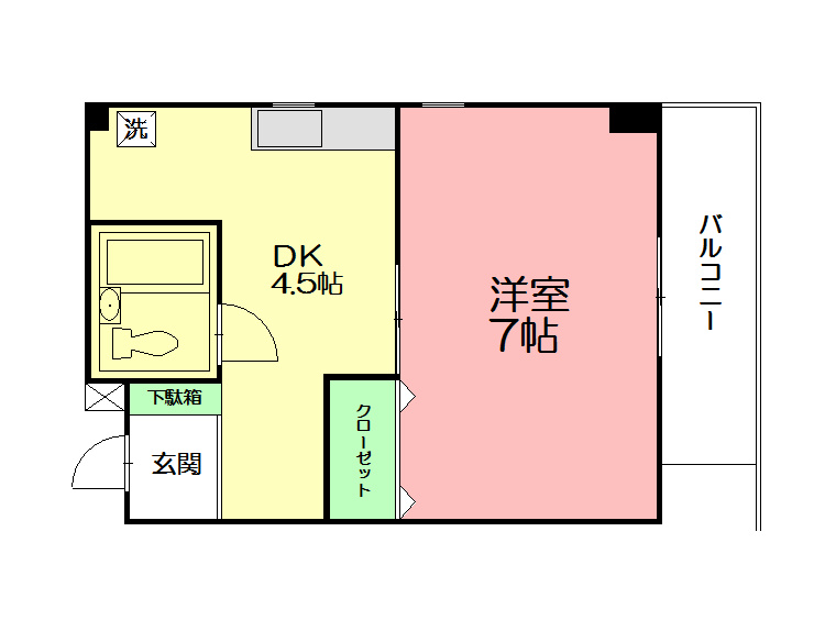 エクシード見附町 404号室 間取り