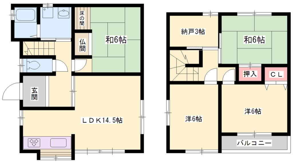 国岡貸家 間取り図
