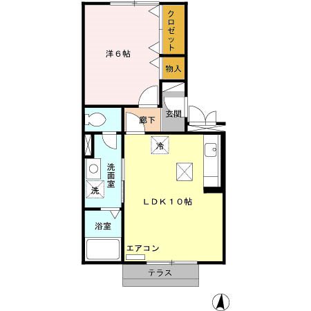 ヴィラ・ラフィーネ 102号室 間取り