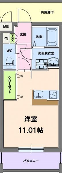 グランストーク新貝 間取り図