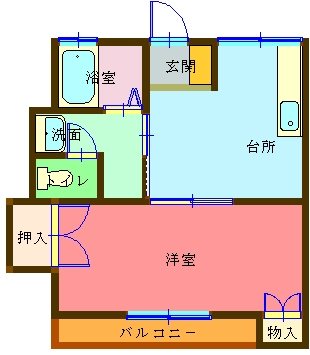 クレンヒル 102号室 間取り