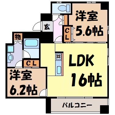 エルミタージュ新栄 間取り図