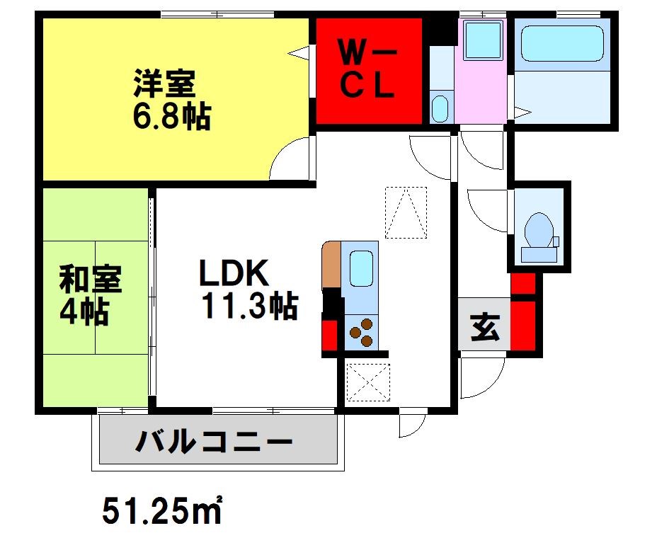 ドエル古賀弐番館 間取り