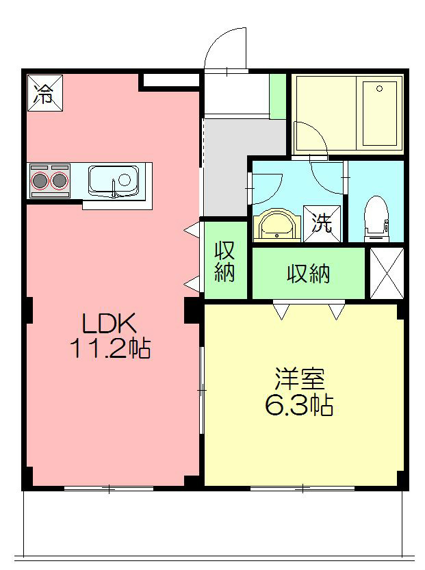ストークプレイス湘南 206号室 間取り